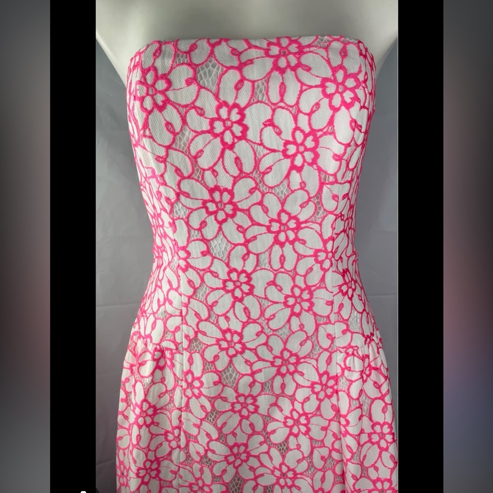 Lilly Pulitzer Pink Floral Midi Dress